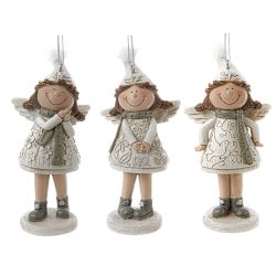 GAEM Фигурка декоративная подвесная "Девочка-ангел", L5 W3,5 H11 см, 3в.