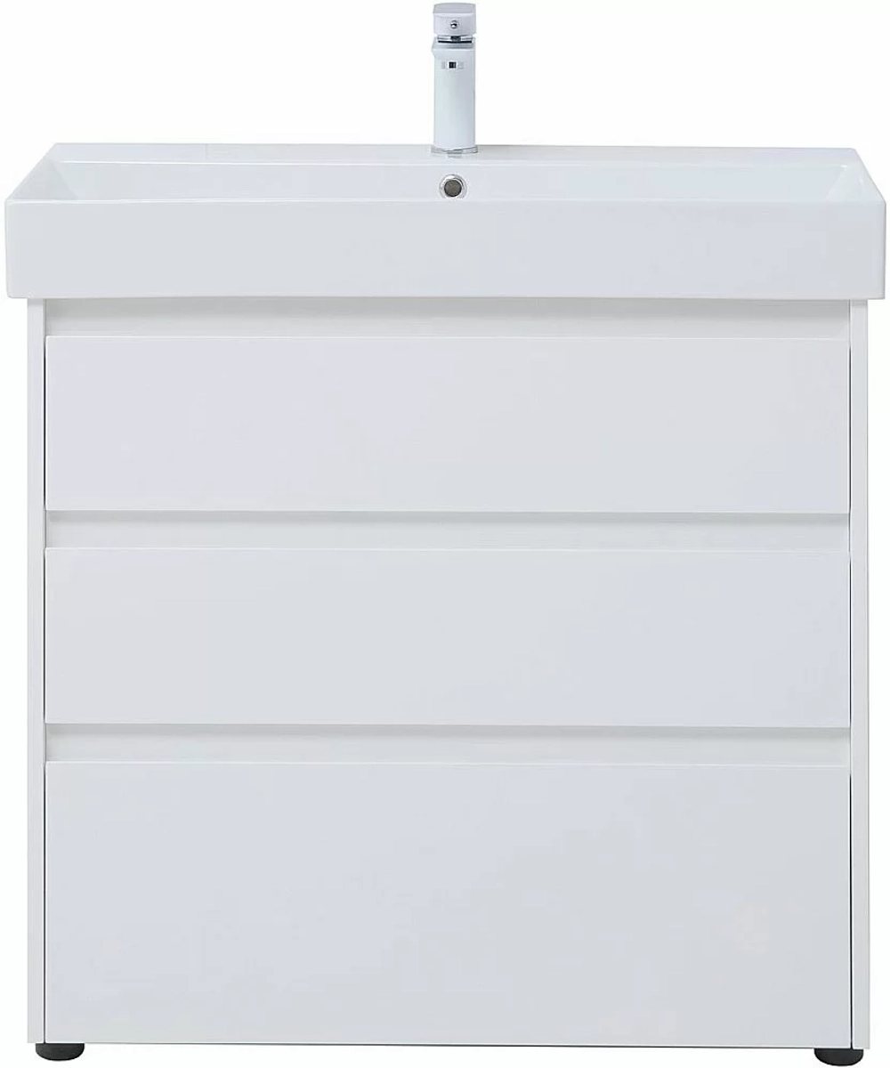 Тумба с раковиной Aquanet Nova Lite 302475 85 белый глянец