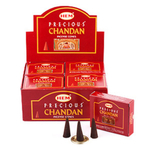 HEM Precious Chandan Благовоние-конус Драгоценный Чандан (Сандал), 10 шт