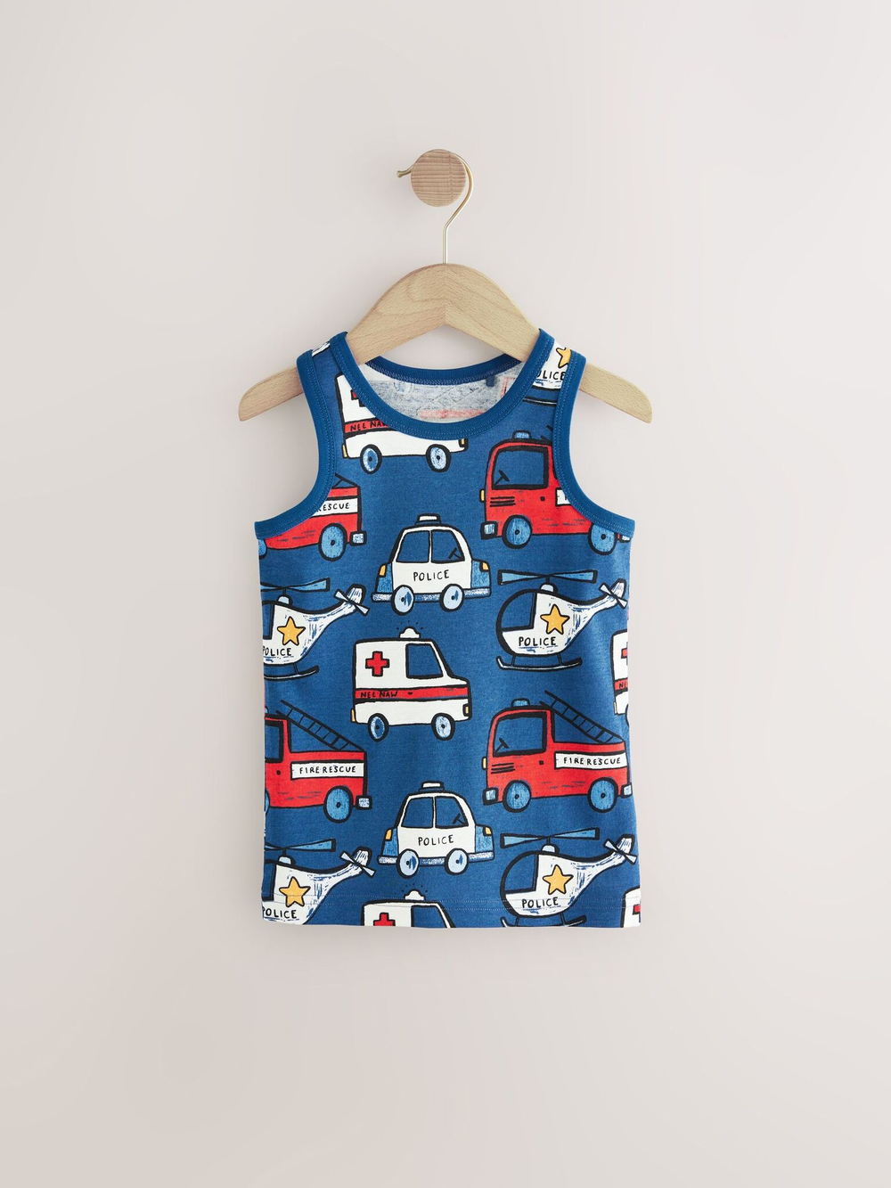 Майка для мальчика Next AA1-095, 3 шт., Голубой, Молочный, Синий