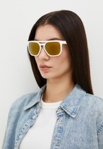 Спортивные очки HILX Carnage / Matt Solid White / Gold Polarized Lens