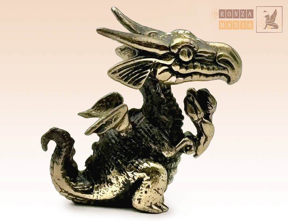 фигурка Дракончик с тюльпанами