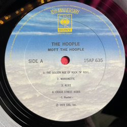Винтажная виниловая пластинка LP Mott The Hoople The Hoople (Japan 1977) (No Obi) Crash Street Kidds