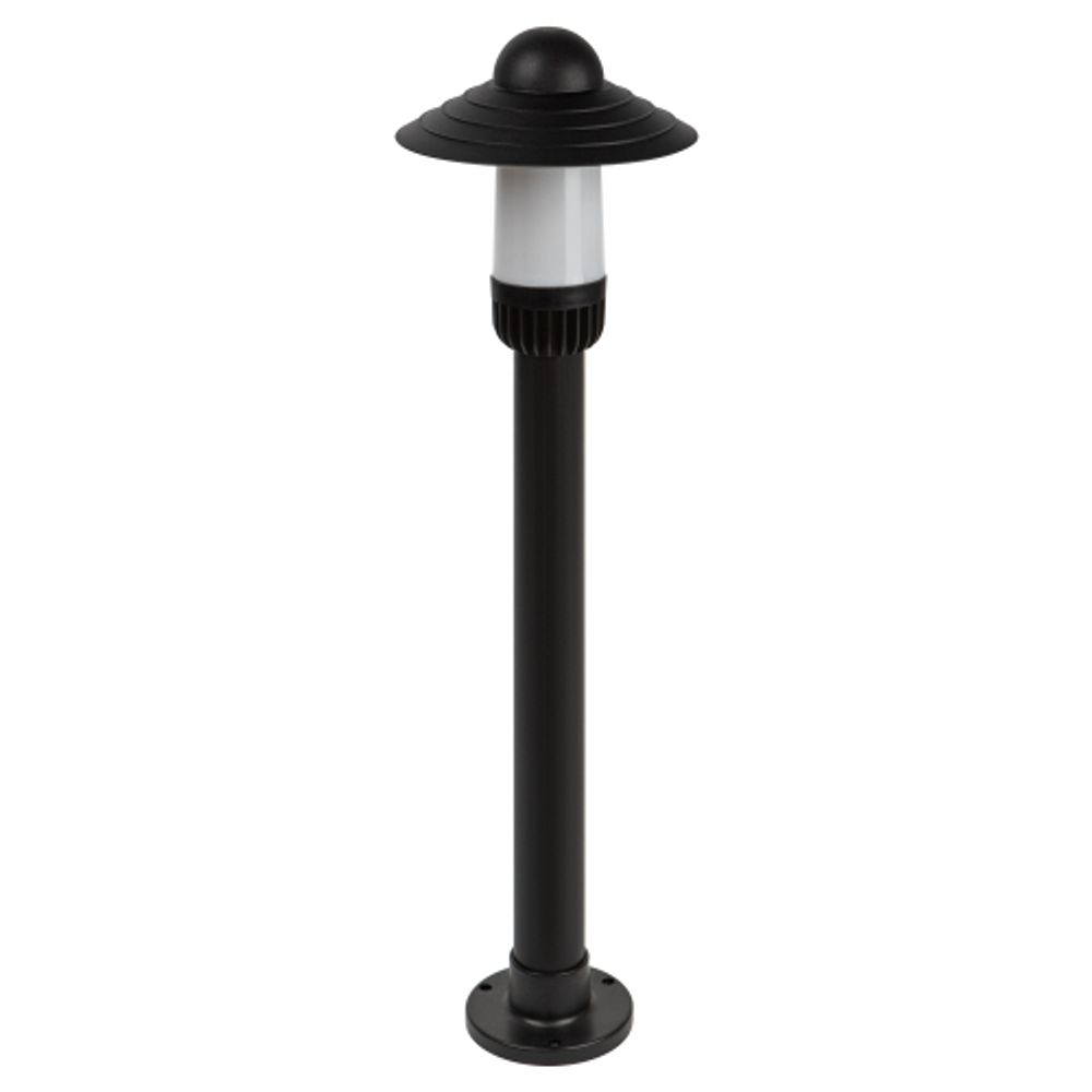 Садово-парковый светильник ЭРА НТУ 01-60-009 Поллар напольный черный IP54 Е27 max60Вт h860мм | Садово-парковые светильники