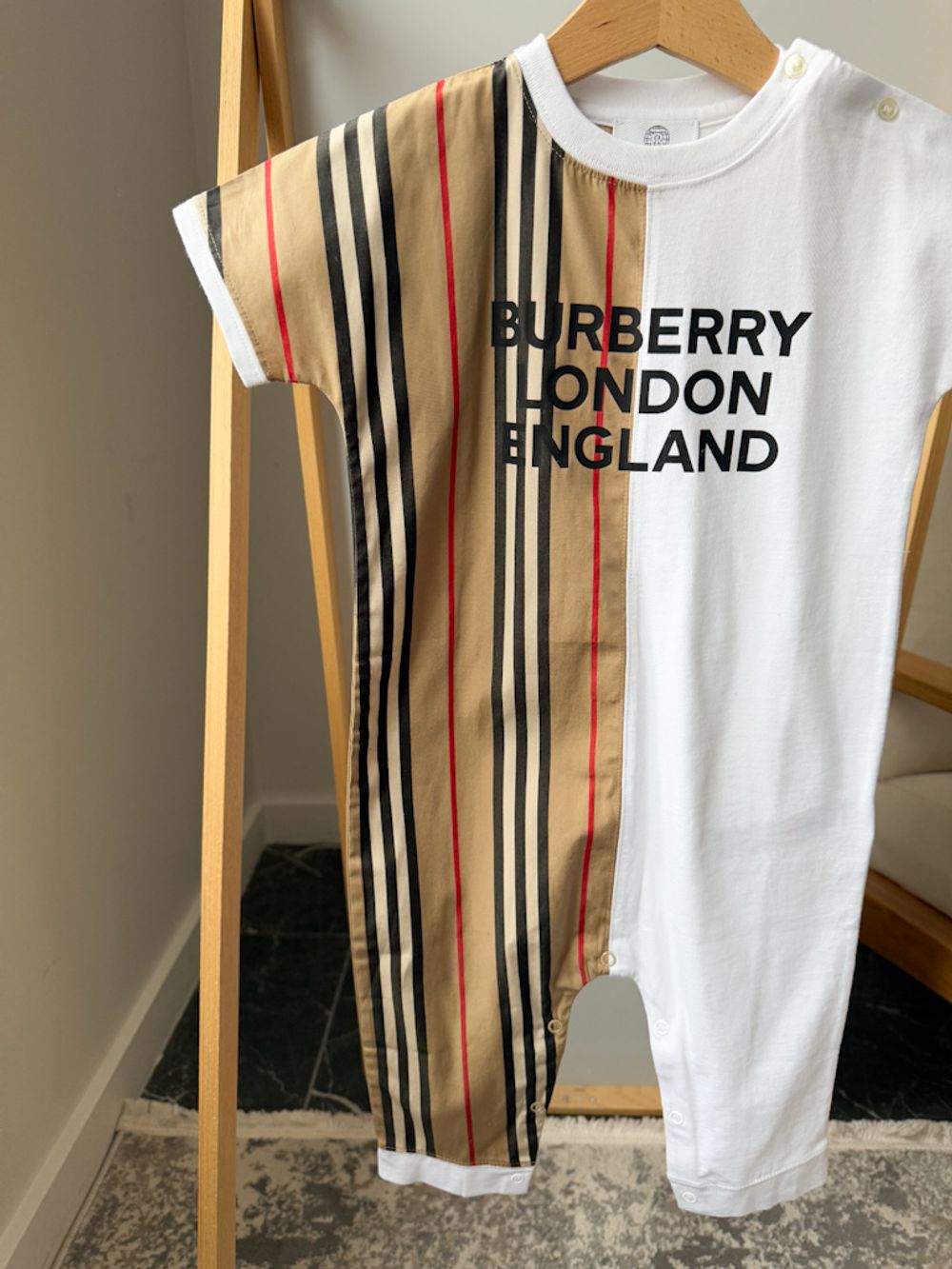 Хлопковый комбинезон-слип Burberry, 86