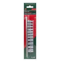 Набор головок 11пр. 1/4''12гр.(4,5,5.5,6-13мм) на планке RockForce##Rock FORCE RF-2111-9