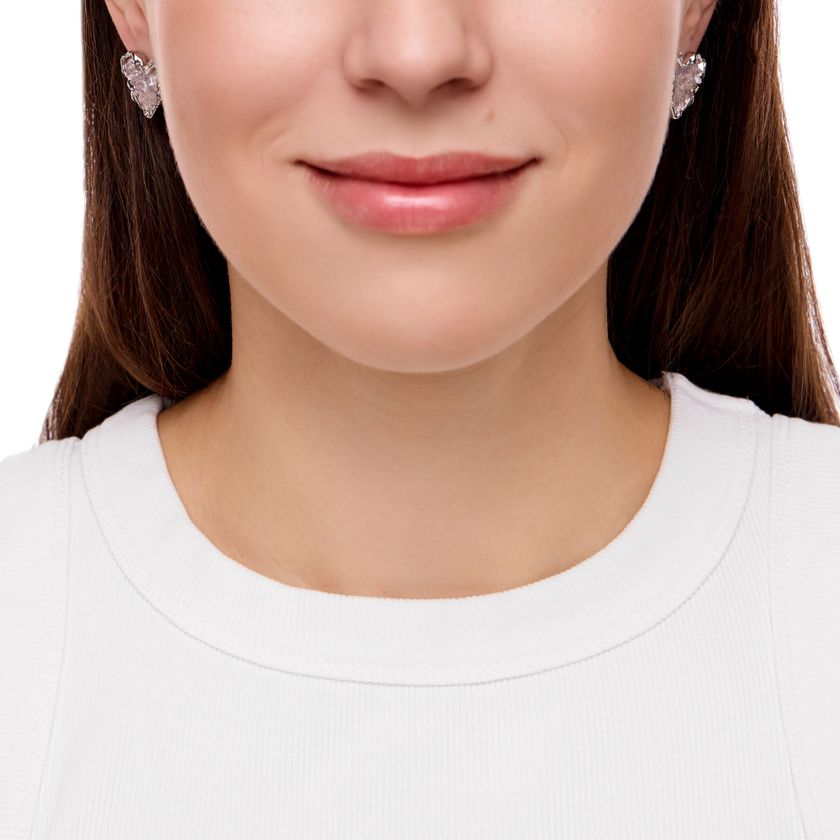 Серьги Сахар в Сердце  – Светло-розовые