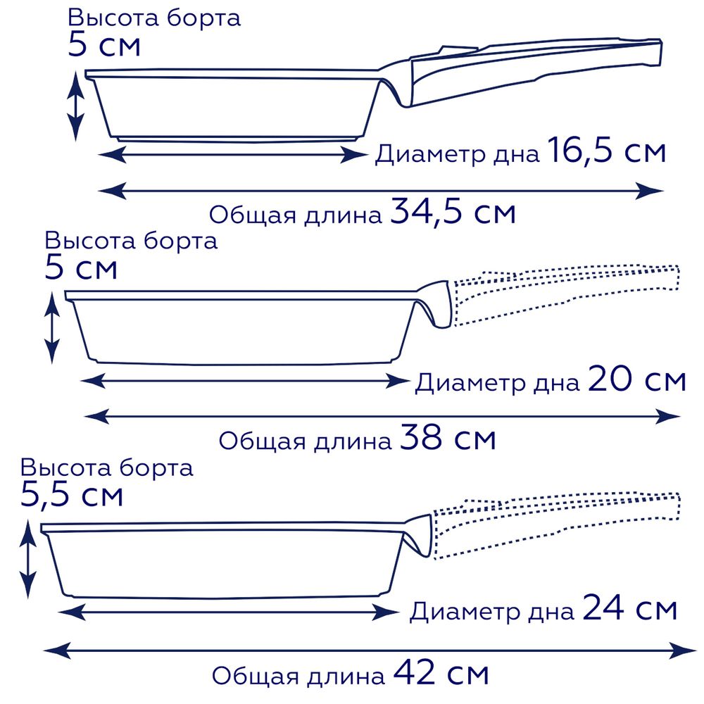 Набор cковород Gipfel Proofet 1480 4 предмета