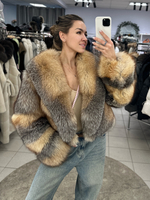 Шуба - кроп из лисы «крестовка» 45см