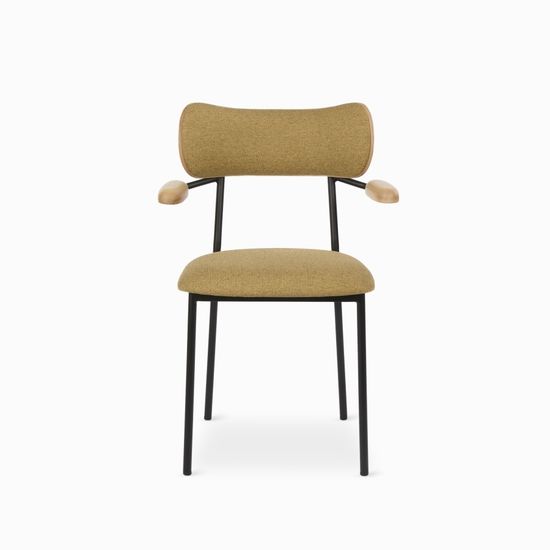 Обеденный стул Marla Arm c подлокотниками цвет бежевый