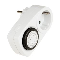 UST-M10 WHITE Таймер механический с розеткой. 220В. 12-24ч. 3500Вт. ТМ Uniel