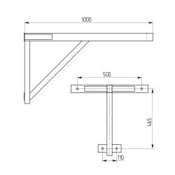 Консоль настенная вынос 97cм