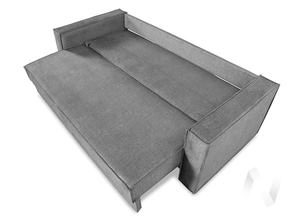 Диван прямой Эдельвейс (БД) SQUARE 22 (велюр серый)