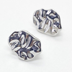 Ювелирные швензы с родиевым покрытием, размер 15*13 мм, цена за пару