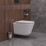 Унитаз укороченный подвесной безободковый с сиденьем и смывом TORNADO Cezares LINER-TOR CZR-38083-49-TH-TOR/SC