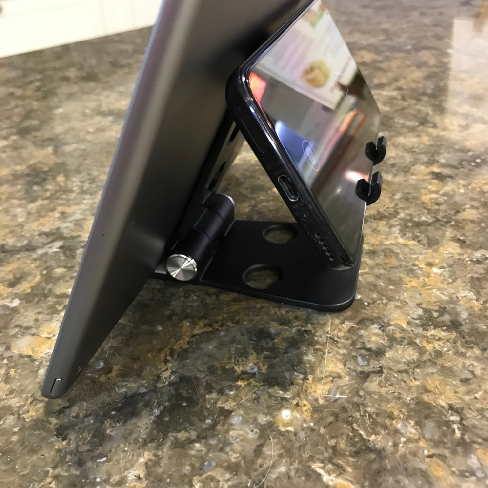 Настольный держатель телефона/планшета JP-01, зажим, универсальный, черный