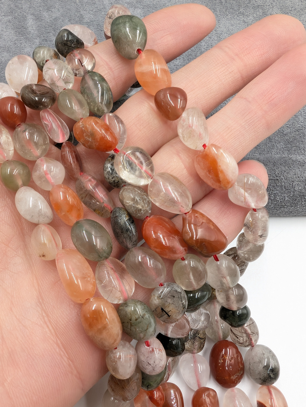 Микс кварцев галтовка 8-12мм