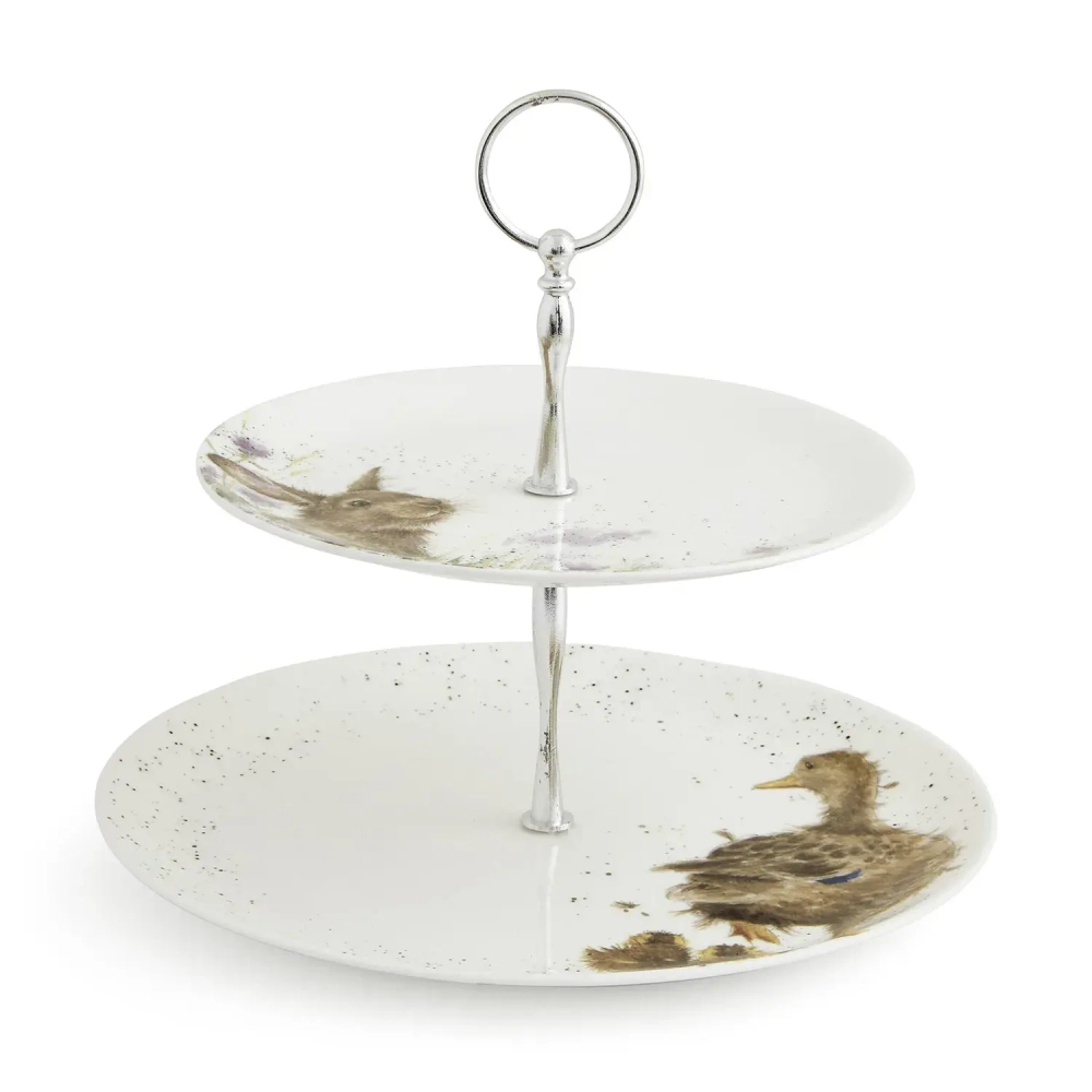 Royal Worcester Wrendale Designs 27 + 20 см двухъярусный поднос для демонстрации