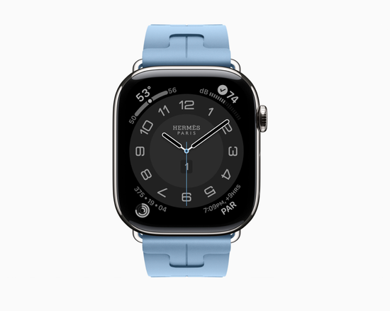 Apple Watch Hermès Series 11 42 mm Kilim Single Tour голубой