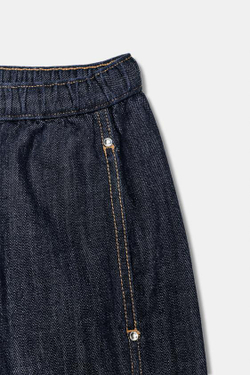 ZARA ДЖИНСЫ Z1975 JOGGER WIDE LEG СО СРЕДНЕЙ ПОСАДКОЙ, СИНИЙ