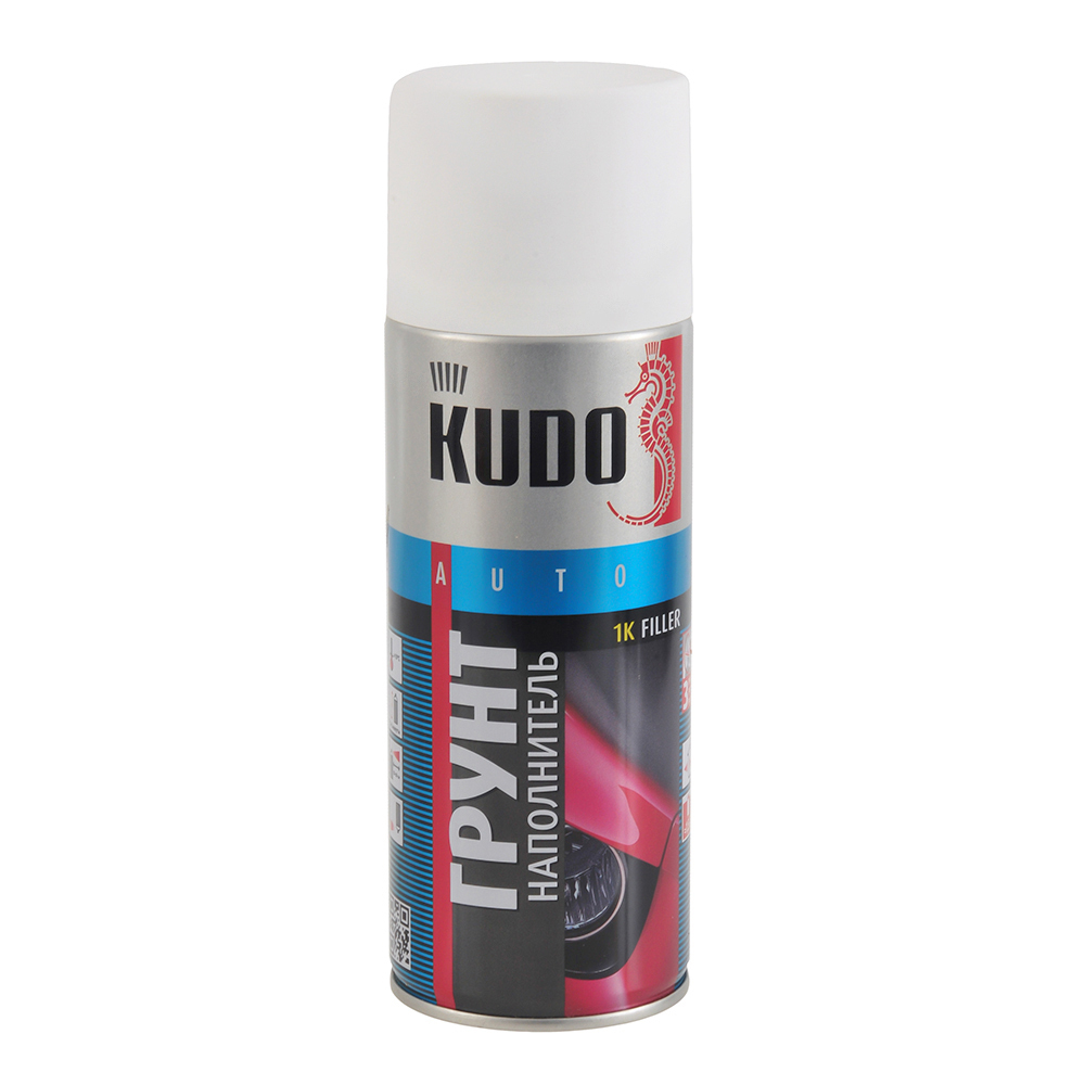 Грунт-наполнитель аэрозольный 1К белый KUDO