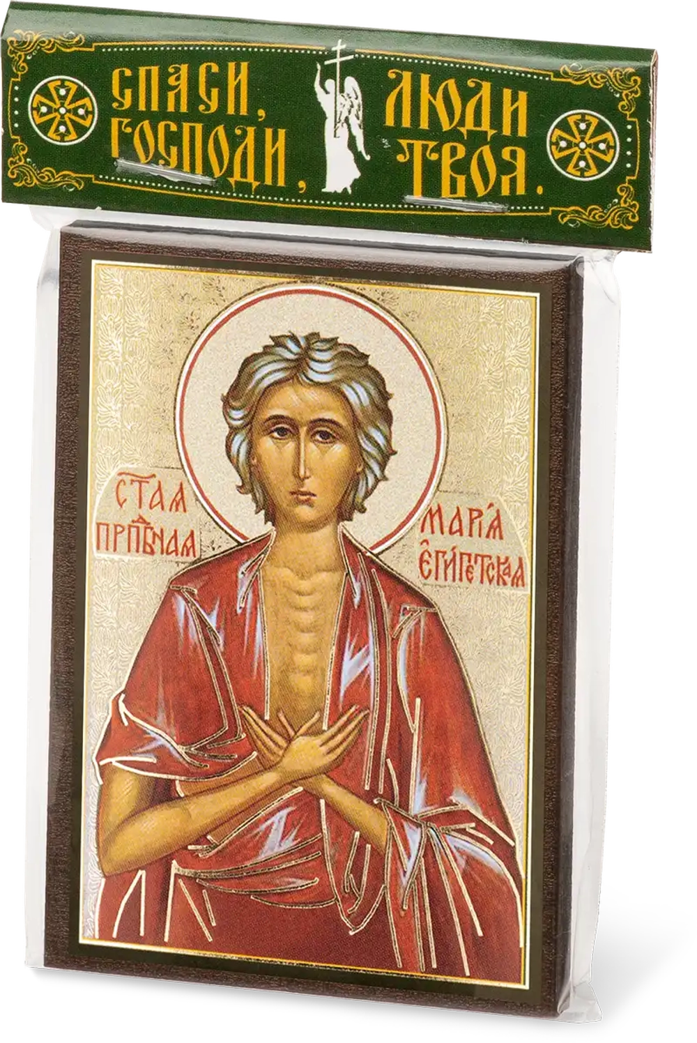 Икона "Мария Египетская" 6х9 на МДФ-6