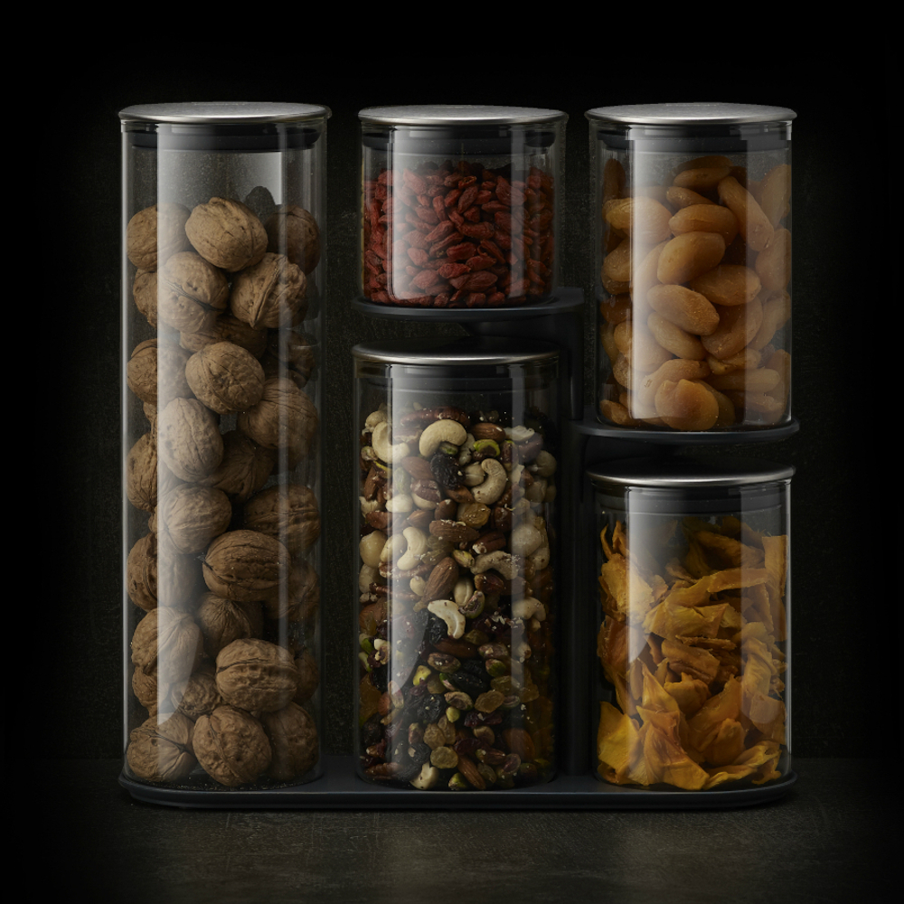 Набор из 5-ти емкостей для хранения podium 100