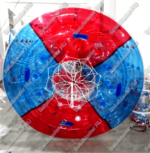 Аттракцион Водный роллер (Гидророллер) ПВХ «Красно-синий» 2*1.8*1.8 м