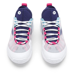 Женские теннисные кроссовки Diadora Speed Blushield Fly 4 + AG - white/blue print/pink yarr - White Multikolor
