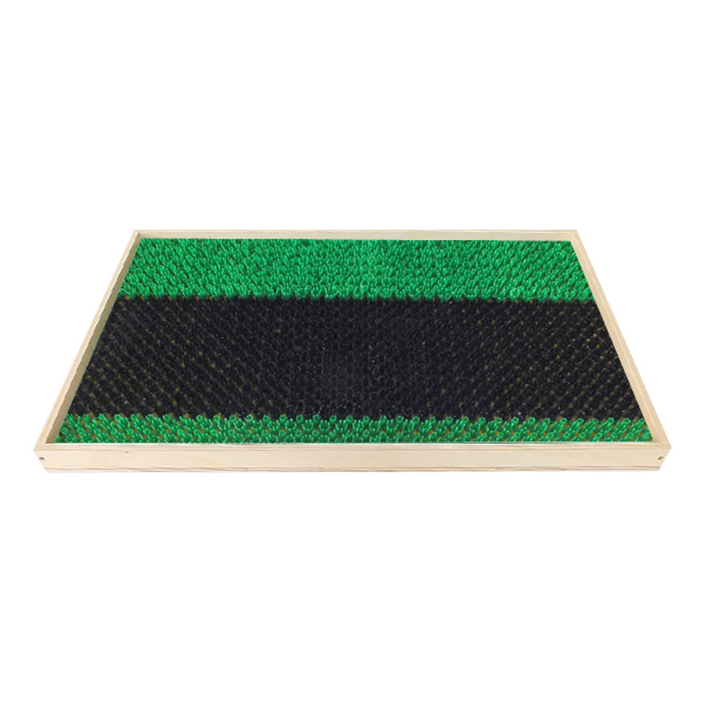 Тактильная дорожка из модулей с различными покрытиями и элементами