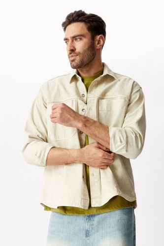 Бежевая рубашка из денима Ventique