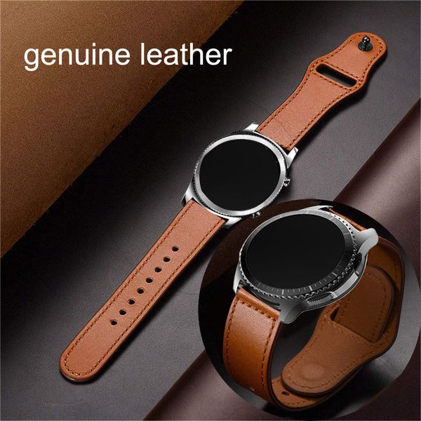 Кожаный ремешок 22мм (коричневый) Fohuas Leather Loop для Samsung Gear S3/Galaxy Watch 46