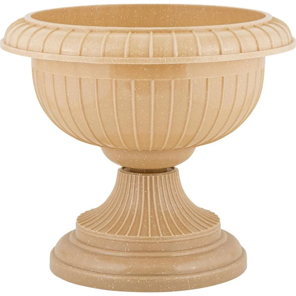 Вазон на ножке большой D 395 мм, песчаный кварц