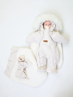 Конверт на выписку новорождённому зимний