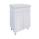 Тумба под раковину, 2 двери, 700, коллекция (Афина, Сersanit Erica, Основной, Белый снег, Молочный глянец)