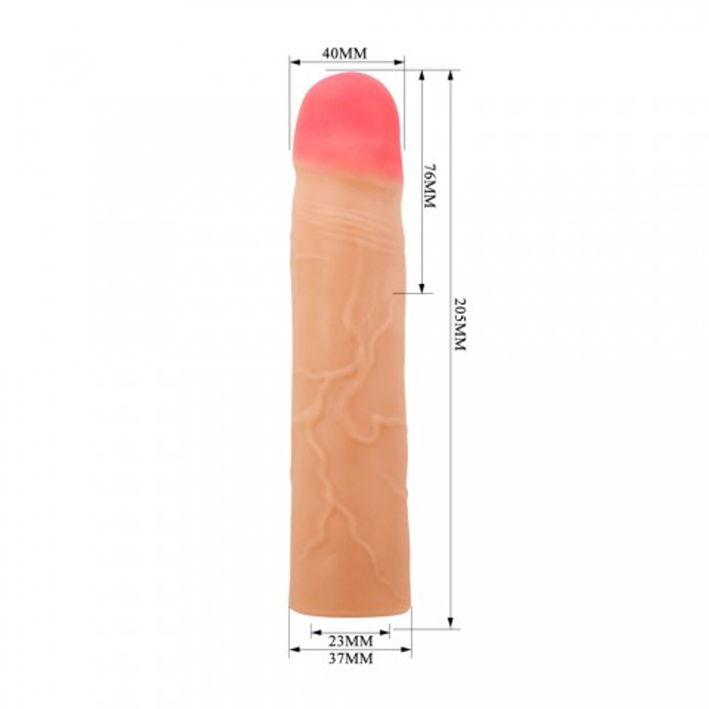 Реалистичная насадка на пенис Kylian, 19,5 см, телесная
