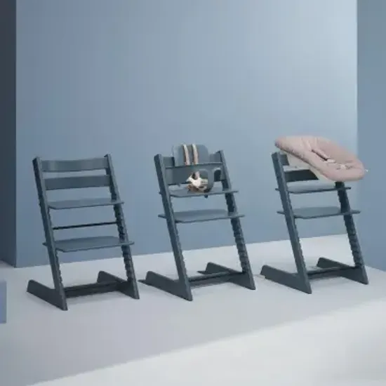 Стульчик для кормления STOKKE Tripp Trapp комплект 4 в 1 (Fjord Blue)