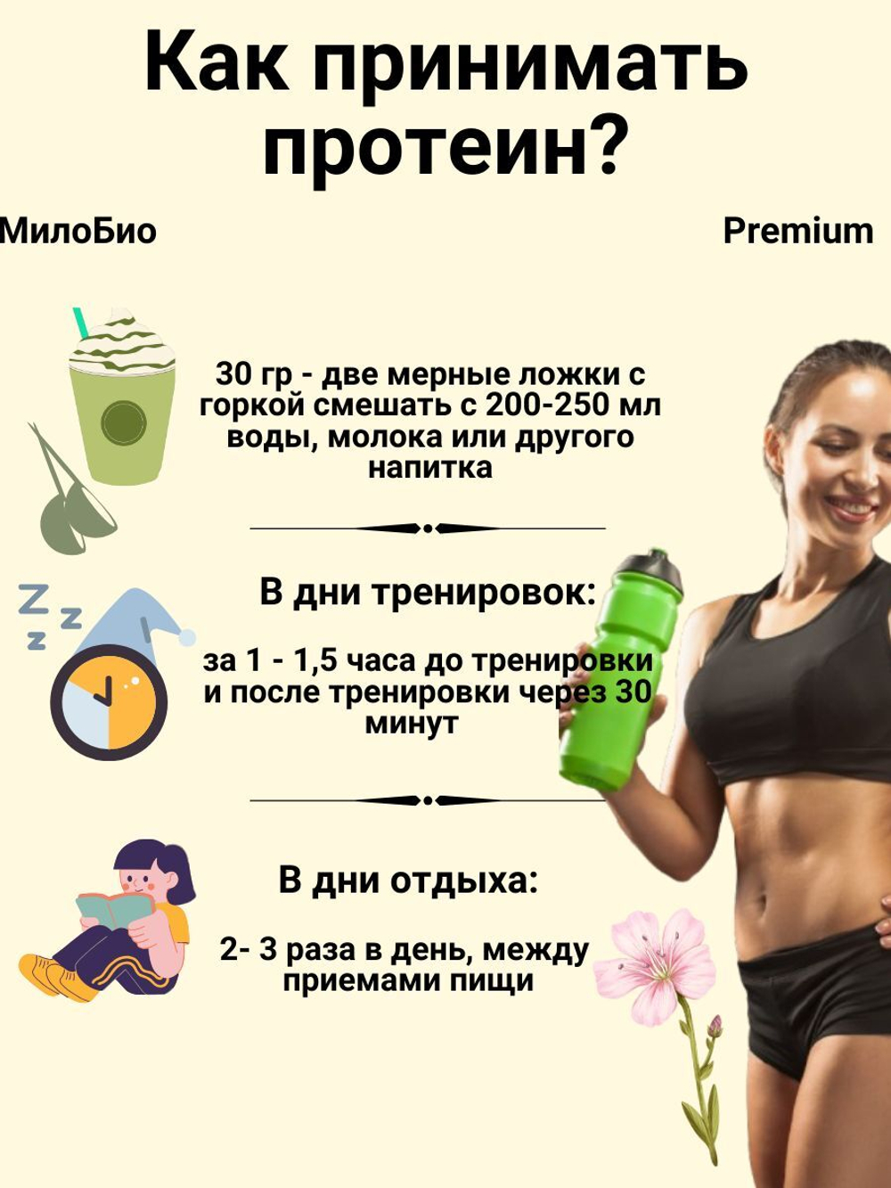 Протеин сывороточный Whey Protein ВЭЙ МилоБио Без вкуса, 1 кг для набора мышечной массы, похудения, сушки
