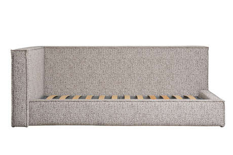 Кровать детская угловая 114х215х80см Garda Decor Runa шенилл серая