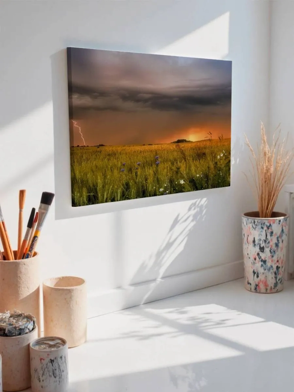Картина на стену 40 X 50 Поле закат