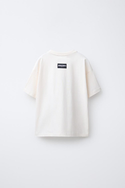 ZARA ФУТБОЛКА С ПРИНТОМ MINECRAFT © MOJANG AB. ™, СВЕТЛЫЙ ЭКРЮ