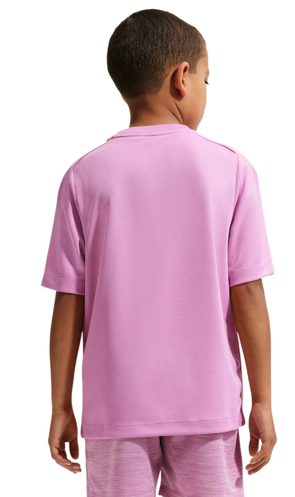 Детская теннисная футболка Nike Boys Dri-FIT Multi Short Sleeve - light magenta/white