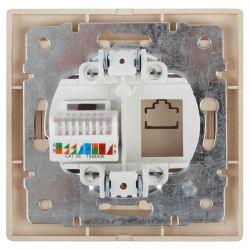 Розетка Intro Plano 1-303-02 информационная RJ45 IP20 СУ слоновая кость | Intro Plano