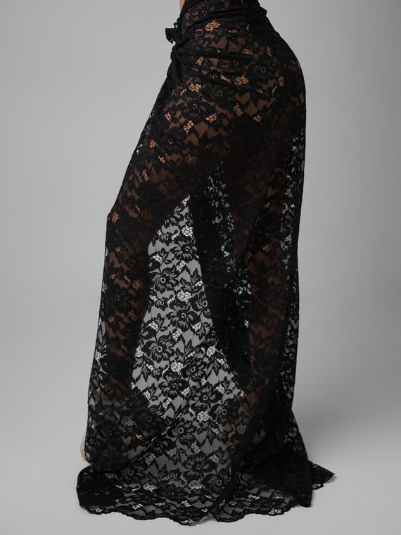 Кружевное неэластичное полотно, арт. M150, черный 170