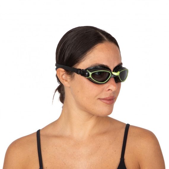 Очки для плавания Seac Axis тонированные стекла черный/зеленый