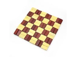 Подставка п/горячее бамбук 14*14 Клетка (888-010)