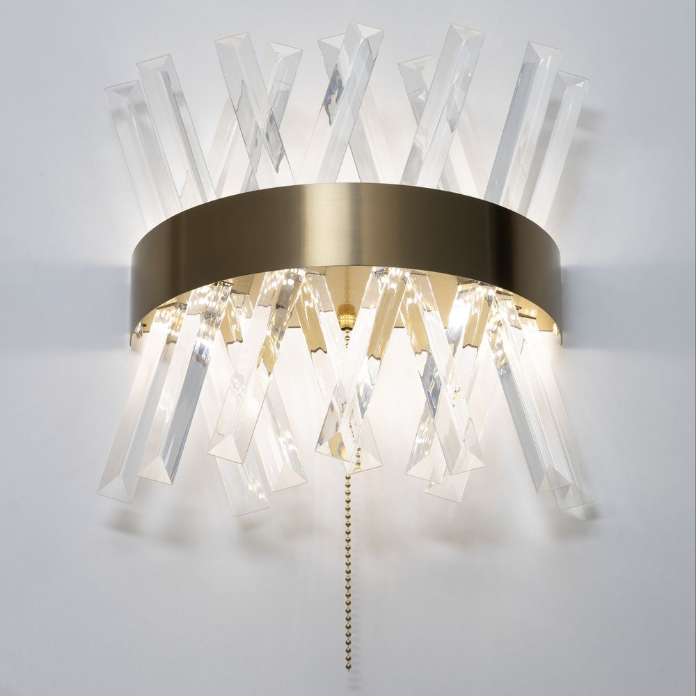 Citilux Ричард CL336313 LED Бра хрустальное с выключателем Бронза