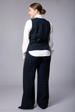 Жилет женский 3805зп, клетка #321К063805зп