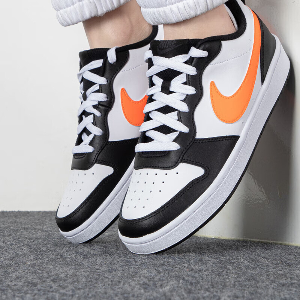 Женские кроссовки Nike Court Borough Low 2 'White Black Orange' BQ5448-115