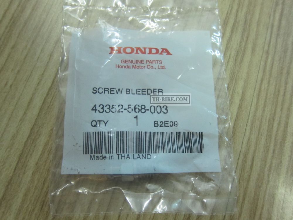 43352-568-003. SCREW, BLEEDER (NISSIN). HONDA